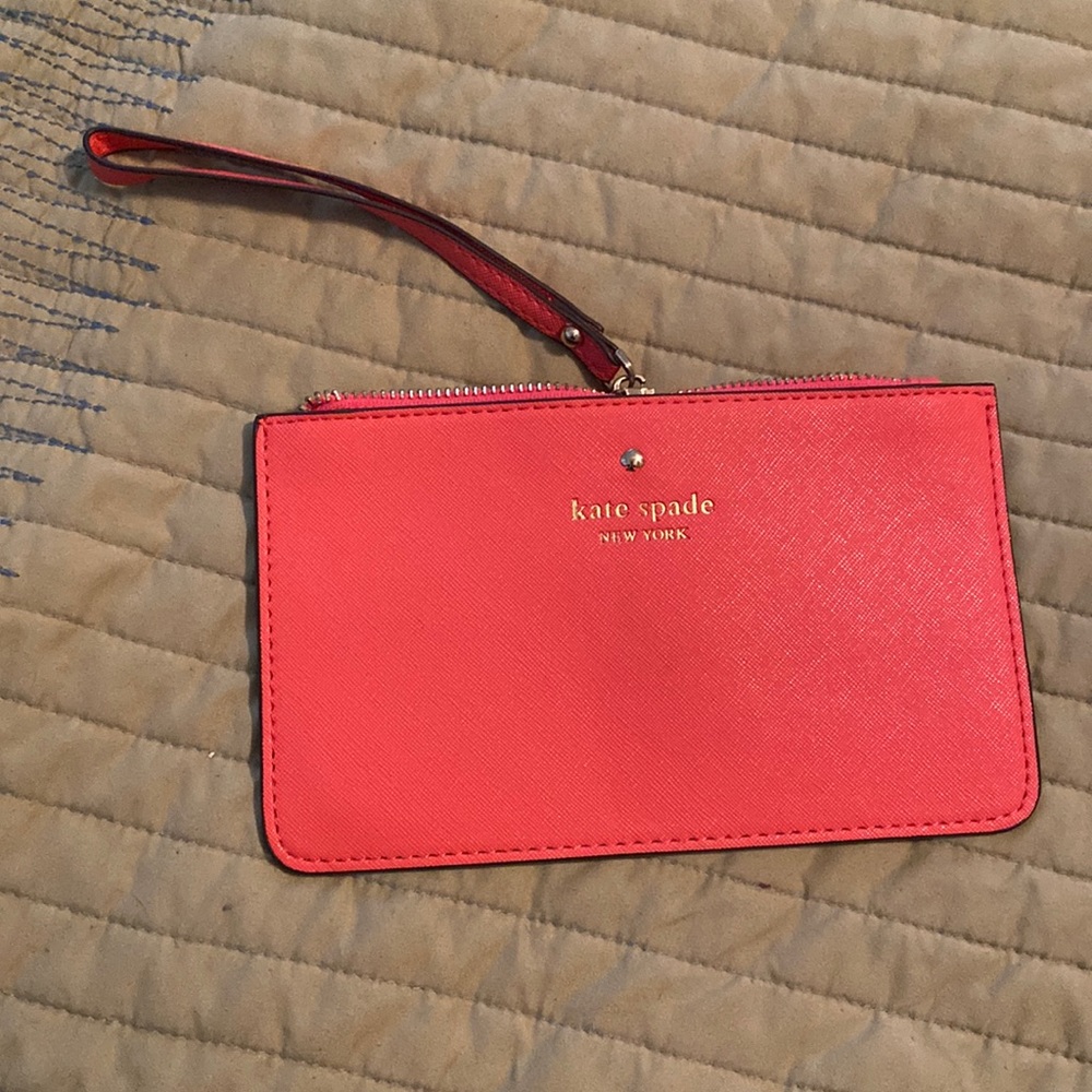 Kate Spade hot pink clutch (broken zipper)